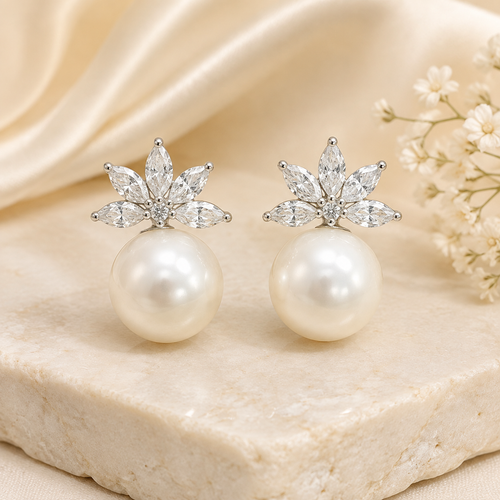 Bloom Pearl Drop Earrings