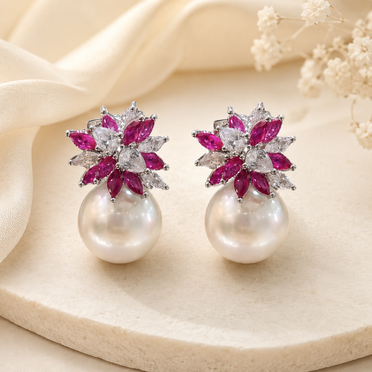 Bloom Pearl Drop Earrings