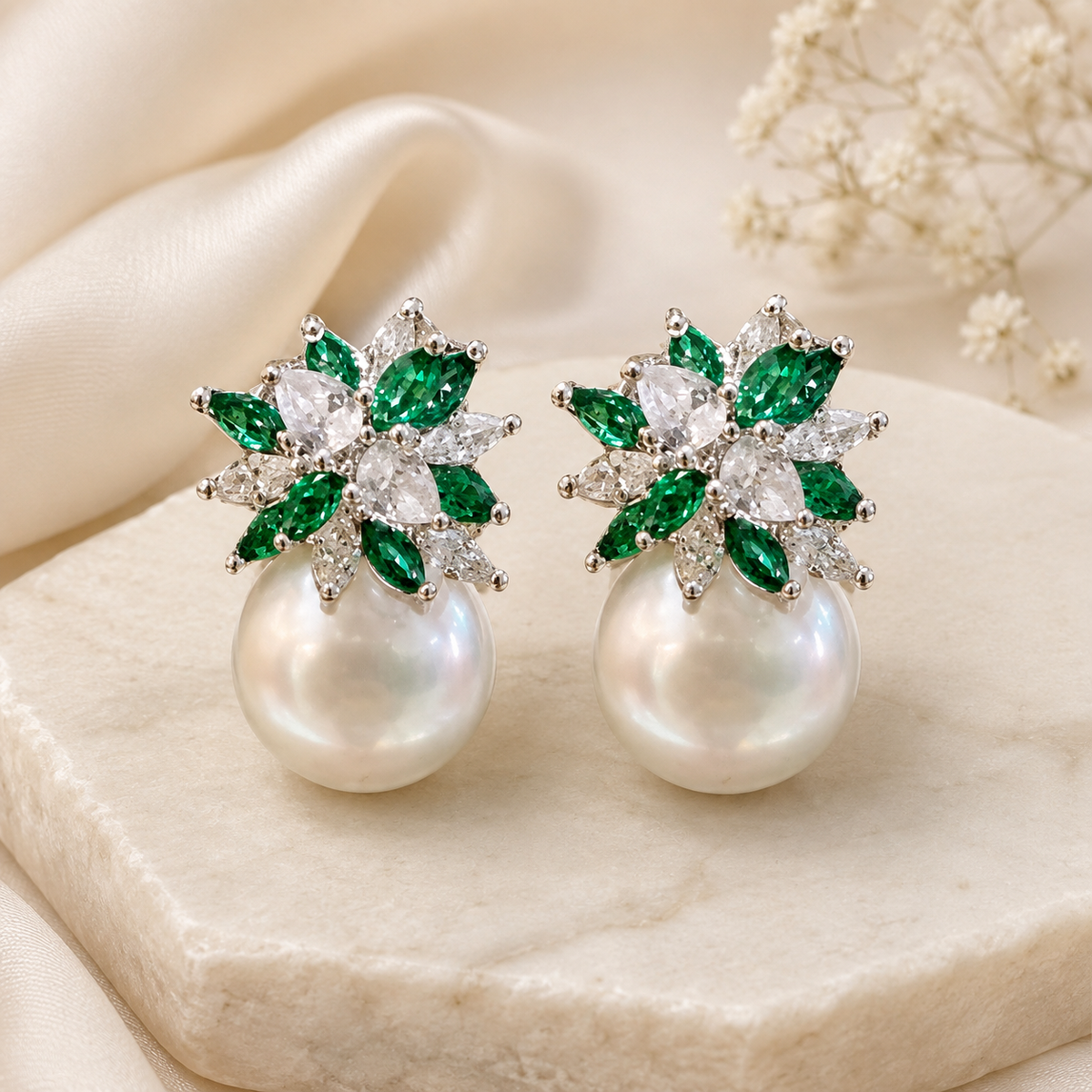 Bloom Pearl Drop Earrings