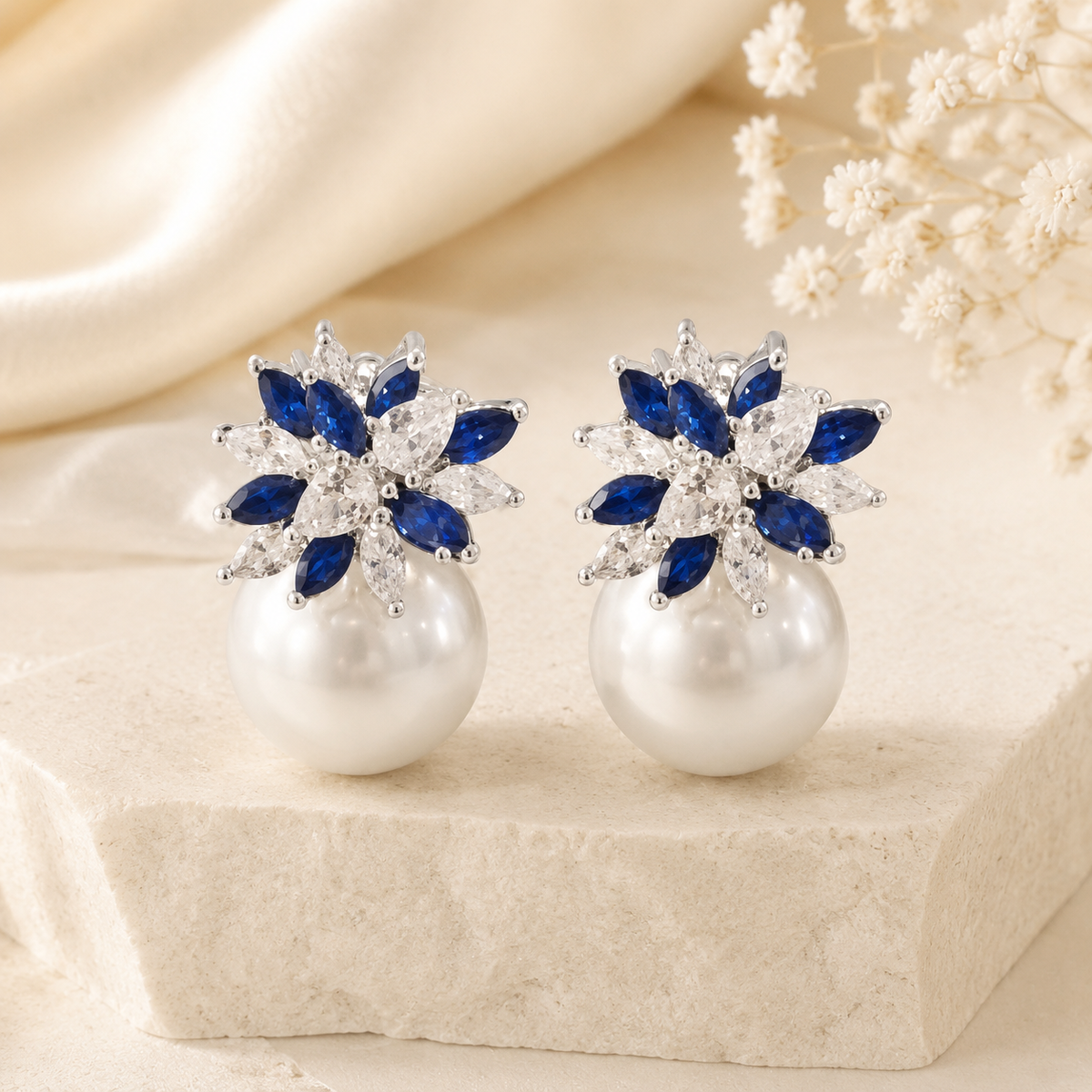 Bloom Pearl Drop Earrings