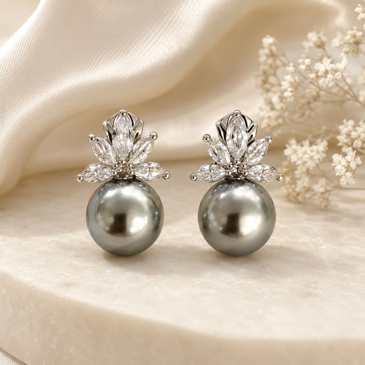 Bloom Pearl Drop Earrings