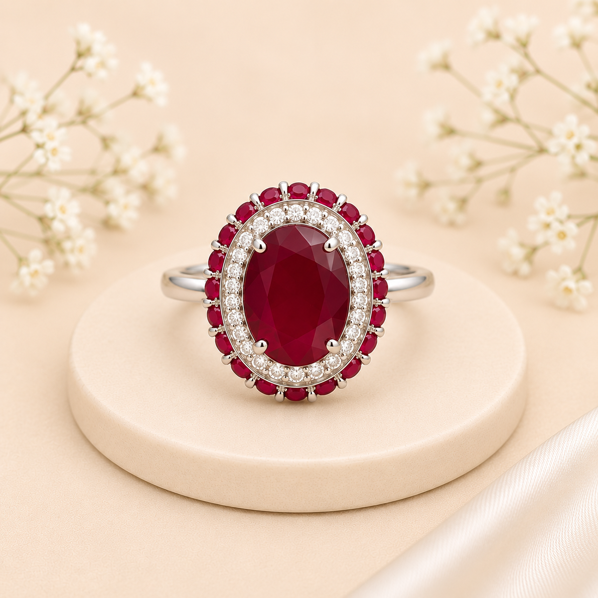 Royal Oval Halo Ring