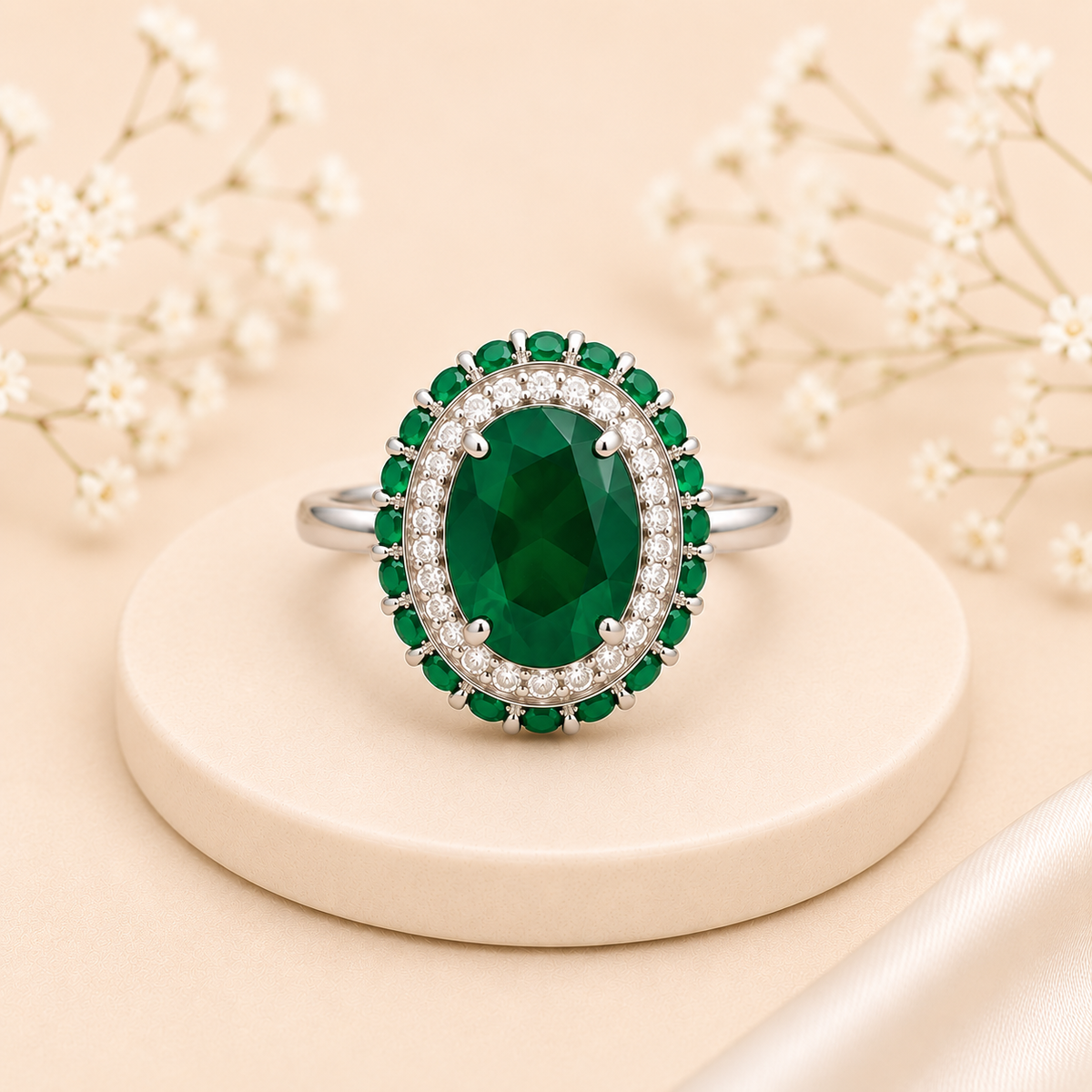 Royal Oval Halo Ring