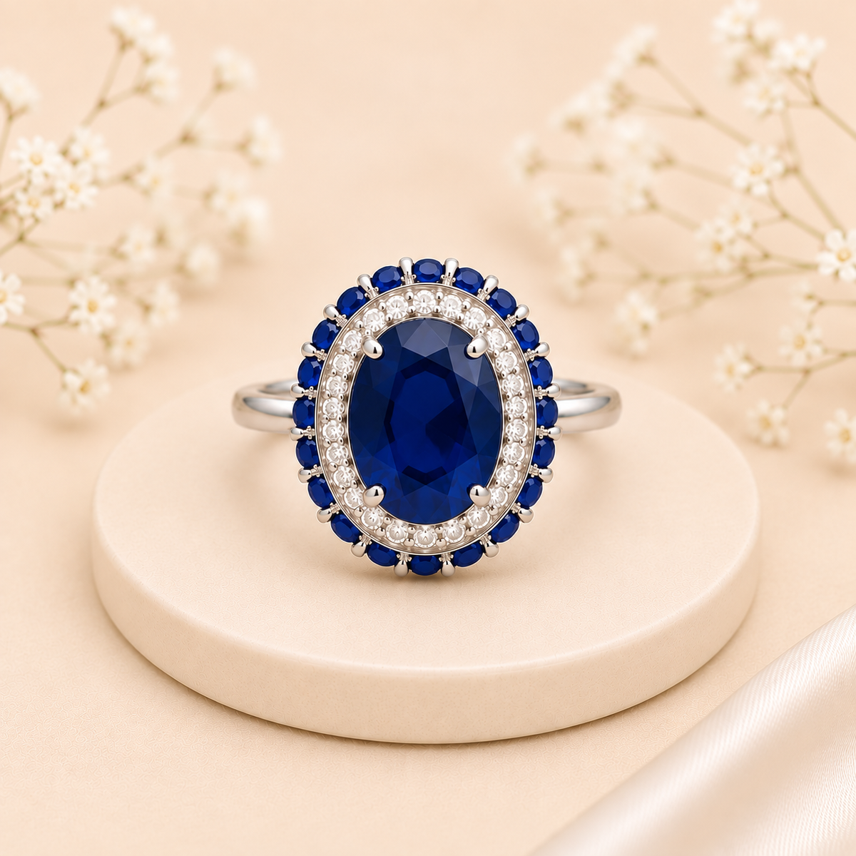 Royal Oval Halo Ring