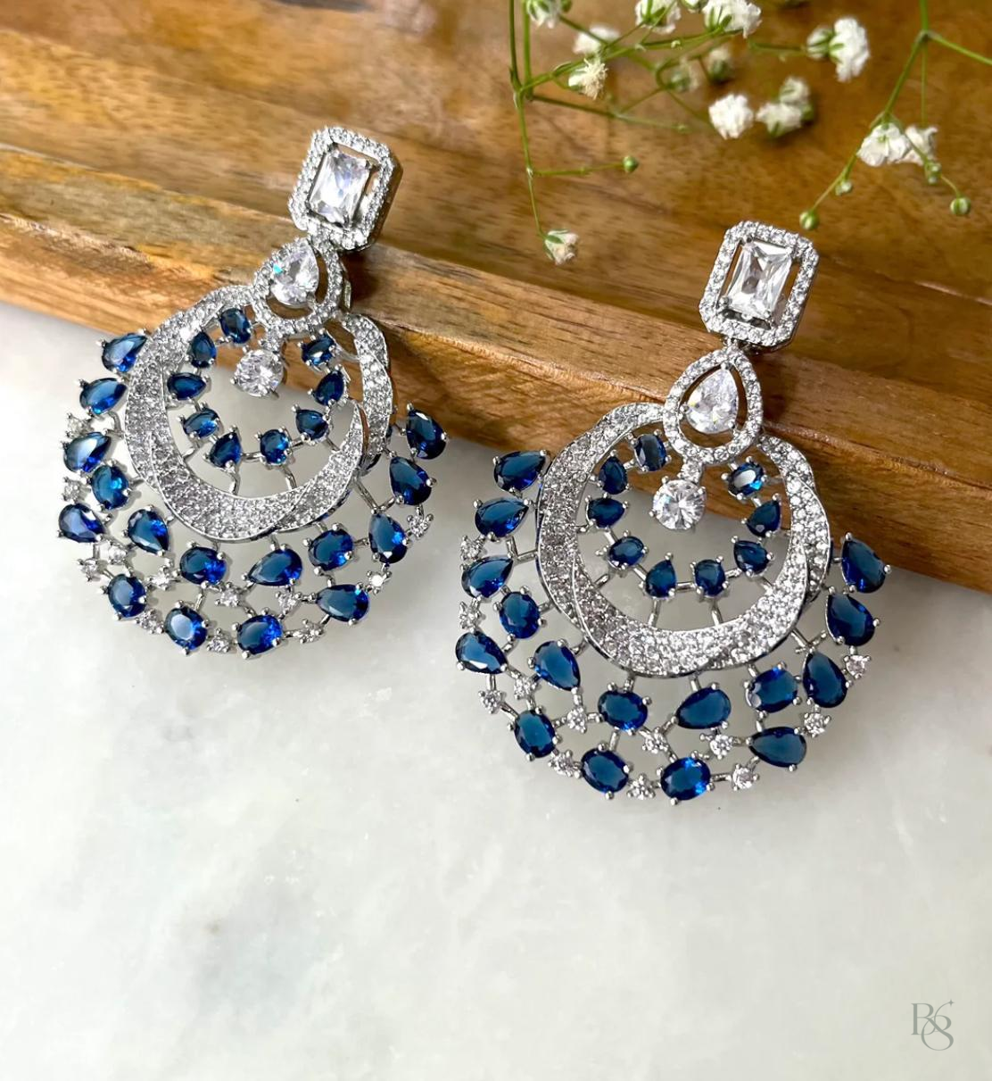 Crystal Teardrop Halo Earrings product view