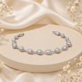 Mixed-Cut Halo Tennis Bracelet