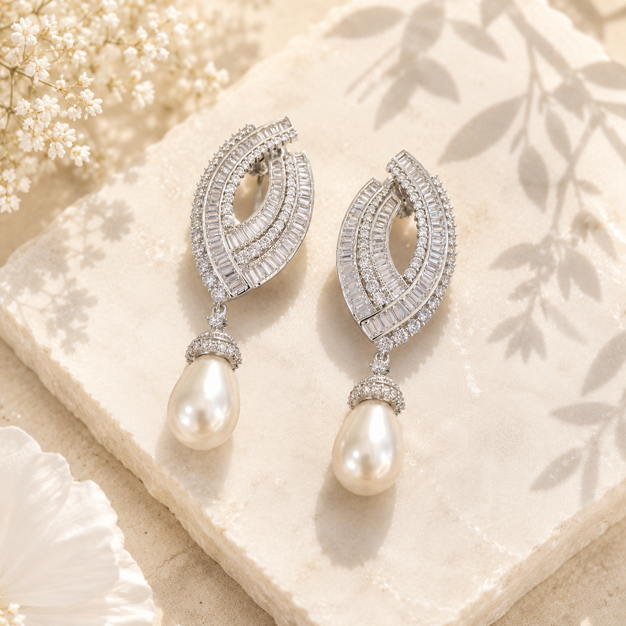 Pearl Drop Statement Earrings product image
