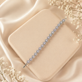 Round Halo Tennis Bracelet
