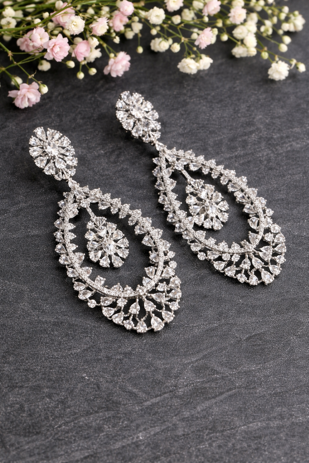 Teardrop chandelier earrings